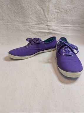 Keds Purple Canvas Lace-Up Sneakers